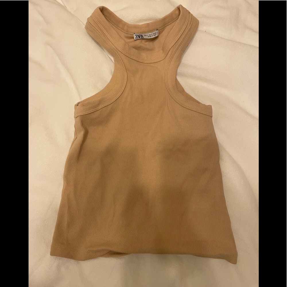 Zara Racerback Tan Tanktop